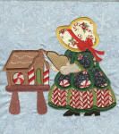 Jumbo Sunbonnet Belles Christmas Applique Machine Embroidery Designs by JuJu 