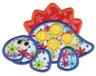 Dino Crossing Applique Machine Embroidery Designs by JuJu 