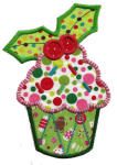 A Cupcake Christmas Applique Machine Embroidery Designs by JuJu 