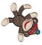 Sock Monkeys 4x4 hoop Applique Machine Embroidery Designs by JuJu 
