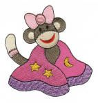 Sleepy Bedtime Slumber Sock Monkeys Filled Machine Embroidery Designs by JuJu