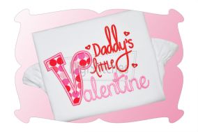 Daddys Little Valentine Applique | Machine Embroidery Designs by JuJu