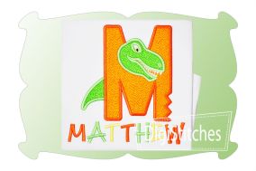 Dinosaur Bite Alphabet | Machine Embroidery Designs by JuJu