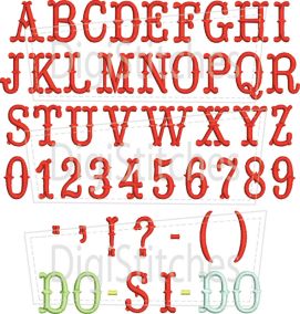 Do Si Do Embroidery Font | Machine Embroidery Designs by JuJu