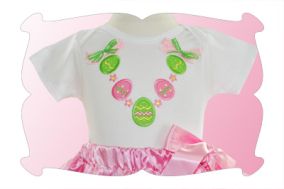 Easter Egg Beads Applique | Machine Embroidery Designs by JuJu