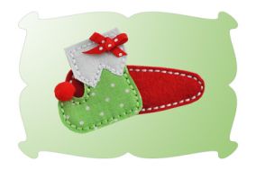 Elf Shoe Snap Clip Mini In The Hoop | Machine Embroidery Designs by JuJu
