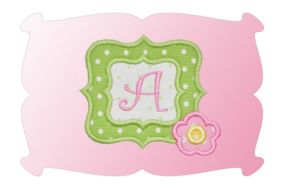 Flower Monogram Font Frame | Machine Embroidery Designs by JuJu