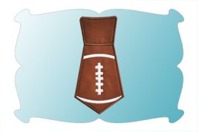Football Tie Applique | Machine Embroidery Designs by JuJu