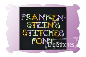 Frankenstitches Embroidery Font | Machine Embroidery Designs by JuJu