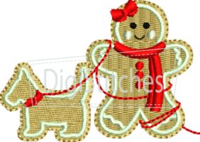 Gingerbread and Dog Minis | Machine Embroidery Designs by JuJu