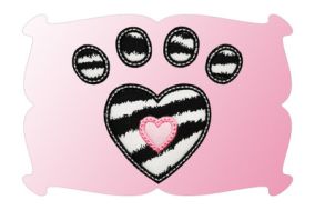 Heart Paw Print Applique | Machine Embroidery Designs by JuJu