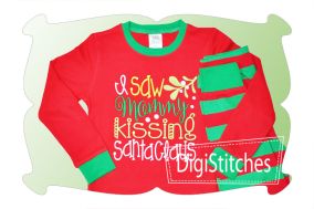 I Saw Mommy Kissing Santa Claus | Machine Embroidery Designs by JuJu