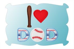 I Love Dad 3 Applique | Machine Embroidery Designs by JuJu
