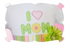 I Love Mom Applique | Machine Embroidery Designs by JuJu