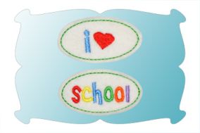 I Love School Snap Clip Covers In The Hoop | Machine Embroidery Designs by JuJu