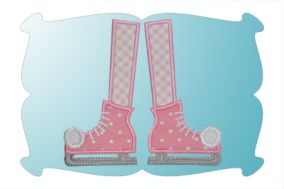Ice Skate Legs Applique | Machine Embroidery Designs by JuJu