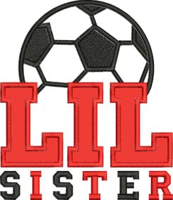 Lil Sister Soccer Applique | Machine Embroidery Designs by JuJu