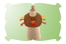 Lil Turkey Baby Bib In The Hoop | Machine Embroidery Designs by JuJu
