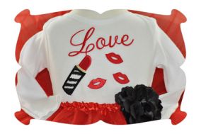 Lipstick Love Applique | Machine Embroidery Designs by JuJu