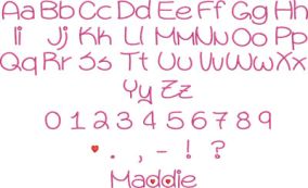 Maddie Embroidery Font | Machine Embroidery Designs by JuJu