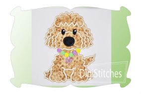Mardis Gras Dog Boy Applique | Machine Embroidery Designs by JuJu