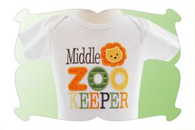 Middle Zoo Keeper Applique | Machine Embroidery Designs by JuJu