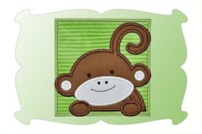 Monkey Patch Applique | Machine Embroidery Designs by JuJu