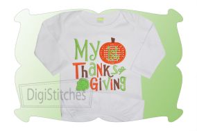 My First Thanksgiving 2 Applique | Machine Embroidery Designs by JuJu