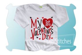 My First Valentines Day Boys Applique | Machine Embroidery Designs by JuJu