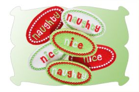 Naughty Nice and Ho Ho Ho Snap Clip Covers In The Hoop | Machine Embroidery Designs by JuJu