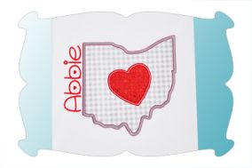 Ohio Love Applique | Machine Embroidery Designs by JuJu