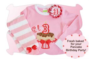 Pancake Birthday Numbers Applique for Girls | Machine Embroidery Designs by JuJu