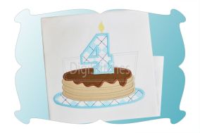 Pancake Birthday Numbers Applique for Boys | Machine Embroidery Designs by JuJu