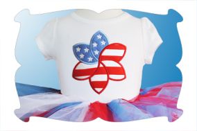 Patriotic Flower Applique | Machine Embroidery Designs by JuJu