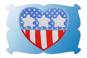Patriotic Heart Applique | Machine Embroidery Designs by JuJu