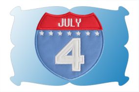 Patriotic Interstate Applique | Machine Embroidery Designs by JuJu