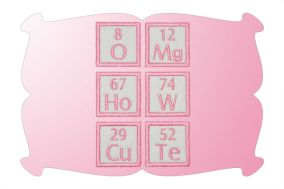 Periodic Table OMg HoW CuTe Applique | Machine Embroidery Designs by JuJu