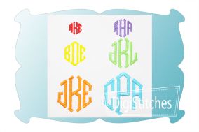 Point Monogram Small Embroidery Font | Machine Embroidery Designs by JuJu