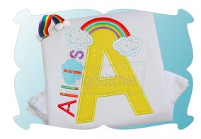 Rainbow Applique Alphabet | Machine Embroidery Designs by JuJu