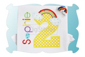 Rainbow Birthday Numbers Applique | Machine Embroidery Designs by JuJu