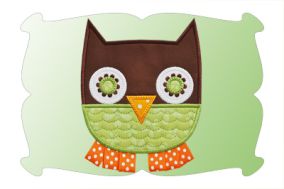 Owl Ribbon Loop Applique | Machine Embroidery Designs by JuJu