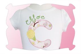 Rosebud Applique Font | Machine Embroidery Designs by JuJu