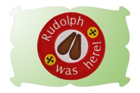 Rudolph Was Here Applique | Machine Embroidery Designs by JuJu