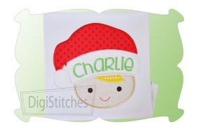 Santa Boy Applique | Machine Embroidery Designs by JuJu