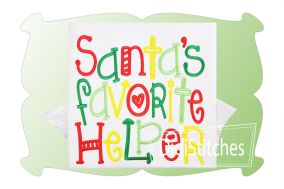 Santas Favorite Helper | Machine Embroidery Designs by JuJu