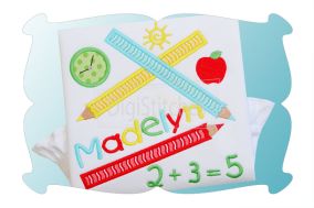 School Pencil Scribbles Applique | Machine Embroidery Designs by JuJu