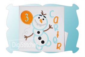 Silly Snowman Birthday Applique | Machine Embroidery Designs by JuJu