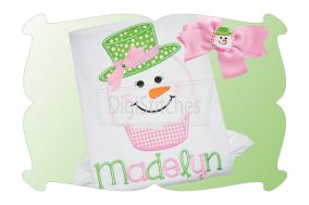 Snowgirl Cupcake Applique | Machine Embroidery Designs by JuJu
