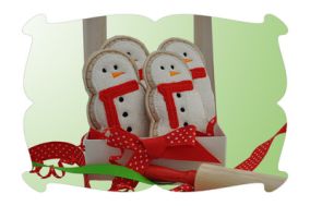Play Food Snowman Cookies | Machine Embroidery Designs by JuJu