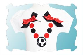 Soccer Beads Applique | Machine Embroidery Designs by JuJu